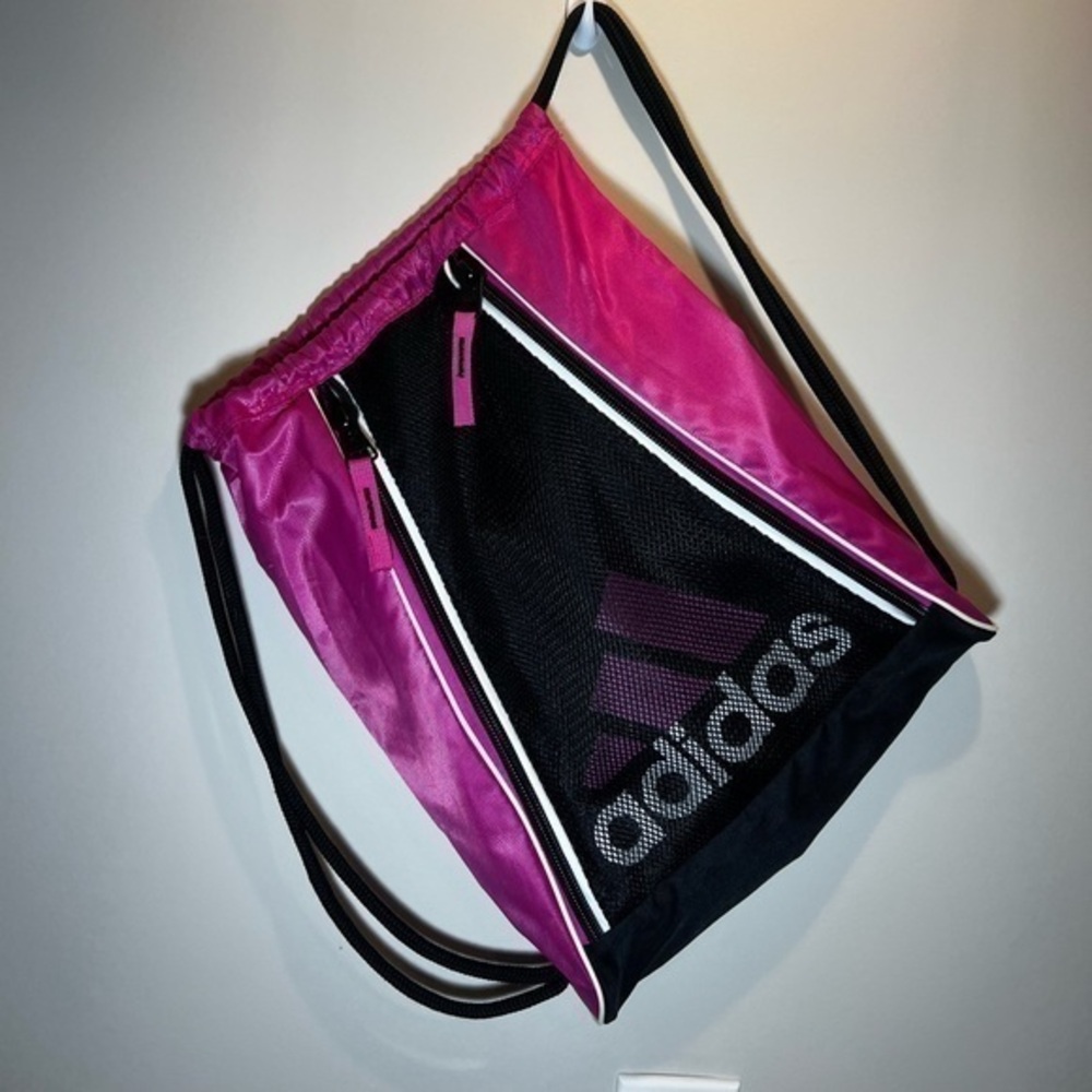 ADIDAS Drawstring Sports Backpack Pink/Black